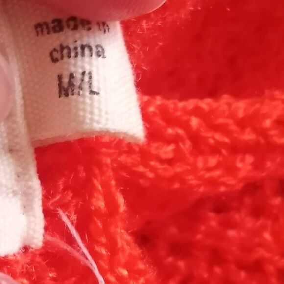 DREAMERS RED DRESS BOUTIQUE ORANGE CARDIGAN SZ.M/L EUC - Picture 7 of 9